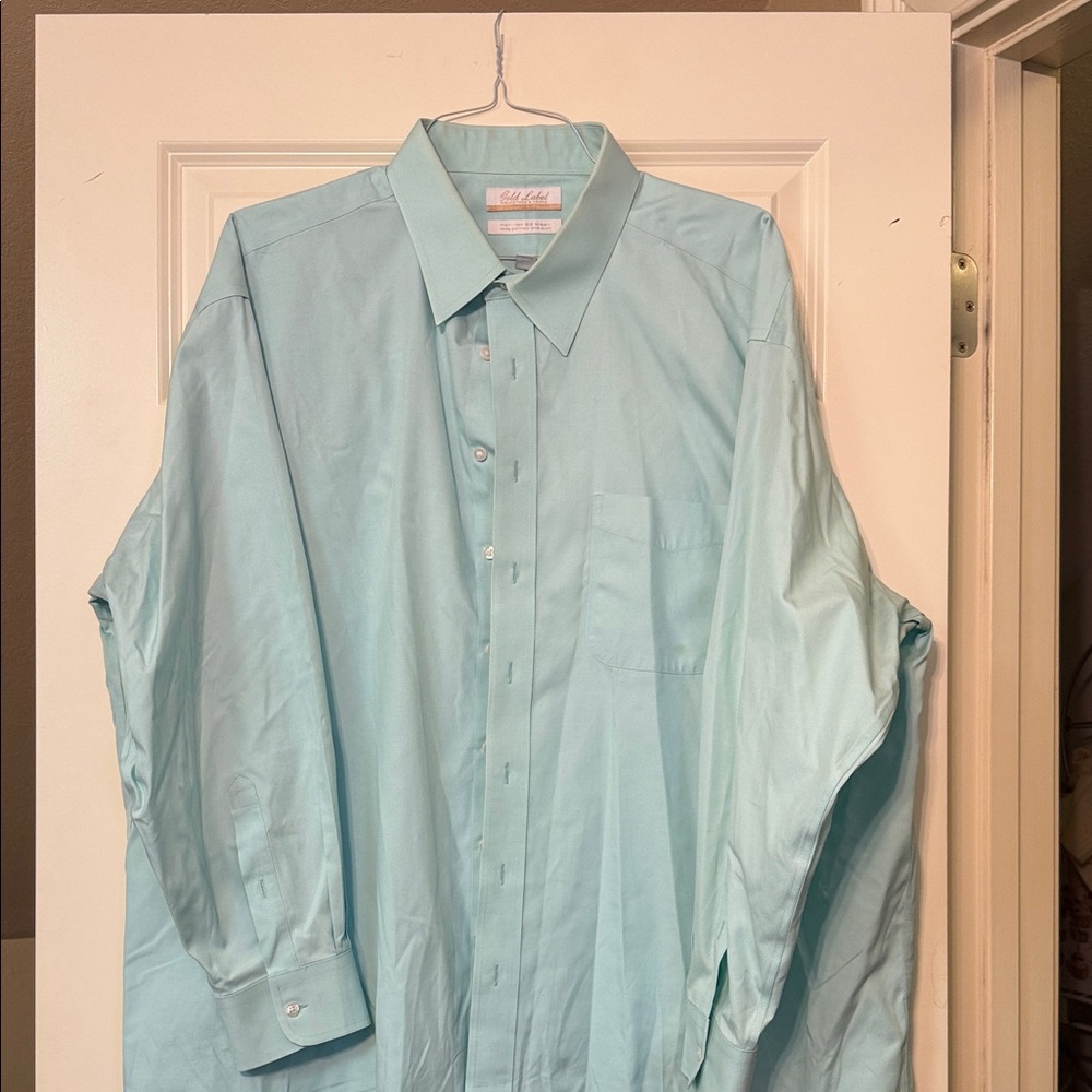 Elegant Sky Blue Men's Dress Shirt